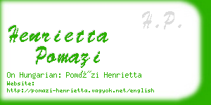 henrietta pomazi business card